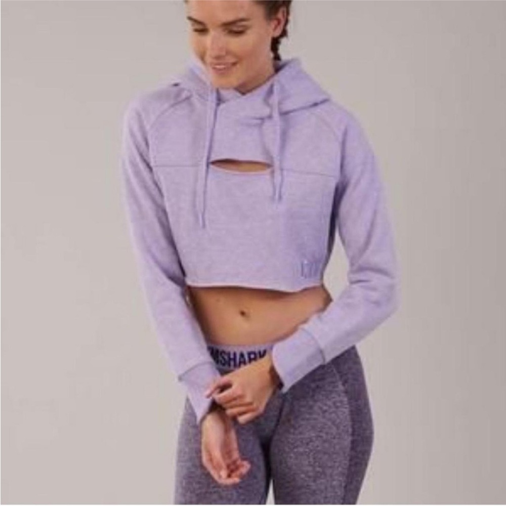 Gymshark Raw Edge with Keyhole Cropped Hoodie